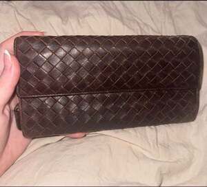 Bottega Veneta Intrecciato Weave Leather Continental Wallet - Brown